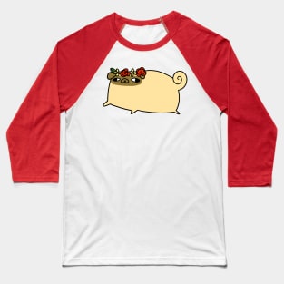 Flower Crown Pug Baseball T-Shirt